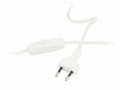 Lampka THOR abażur ecru stelaż biały