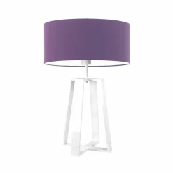 Lampka THOR abażur fioletowy stelaż biały