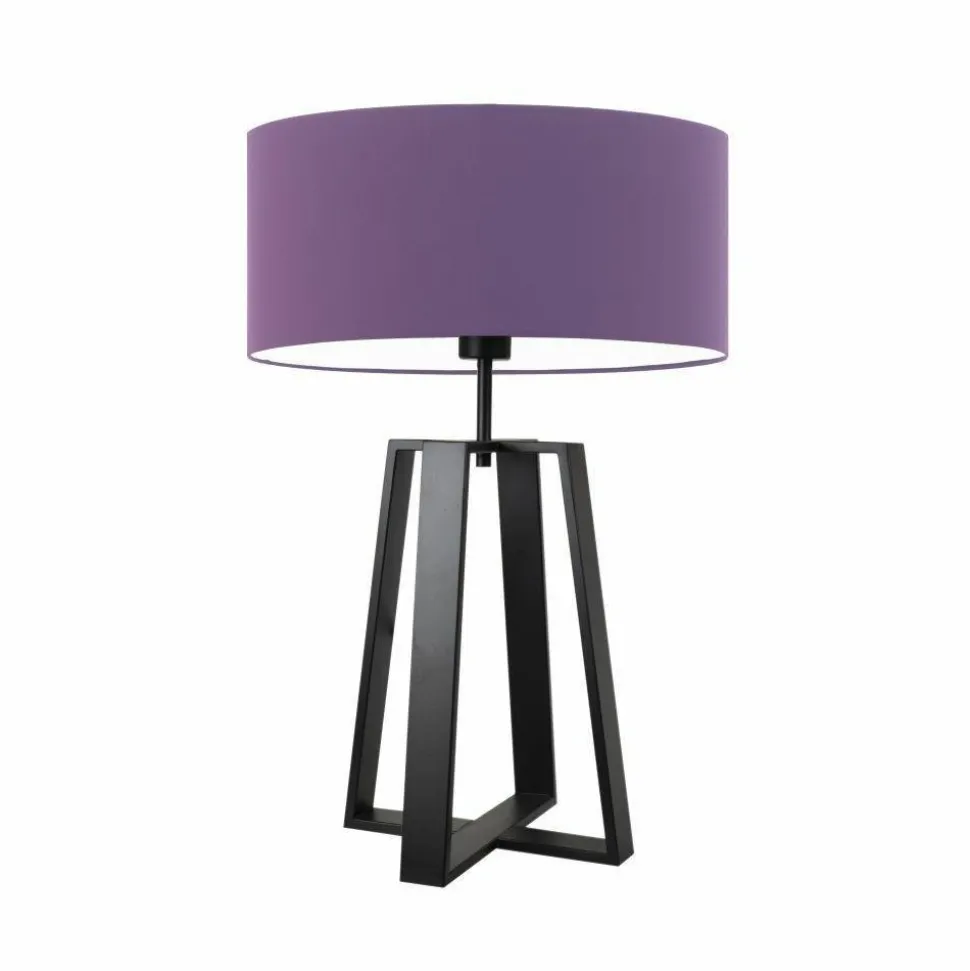 Lampka THOR abażur fioletowy stelaż czarny