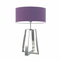 Lampka THOR abażur fioletowy stelaż srebrny