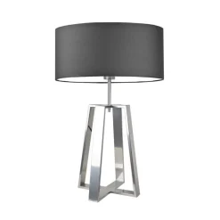 Lampka THOR abażur grafitowy stelaż srebrny