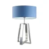 Lampka THOR abażur niebieski stelaż srebrny