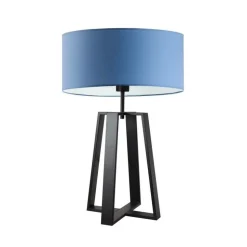 Lampka THOR abażur niebieski stelaż czarny