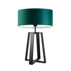 Lampka THOR abażur zieleń butelkowa stelaż czarny