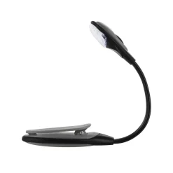 Lampka z klipsem do czytania szara