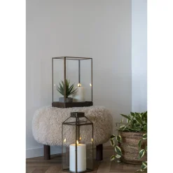 Latarnia Mysore złota wysoka szklana