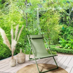 Leżak Canard składany zielony