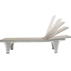 Leżak ogrodowy Tahiti beżowy/biały