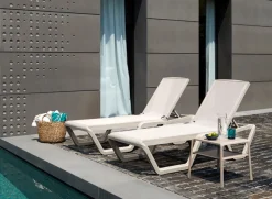 Leżak ogrodowy Vela biały