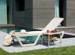 Leżak ogrodowy Vela biały