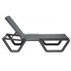 Leżak ogrodowy Vela czarny