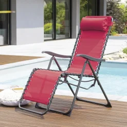 Leżak Relax czerwony