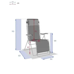 Leżak Relax czerwony