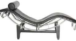 Leżanka inspirowana LC4 czarna skóra