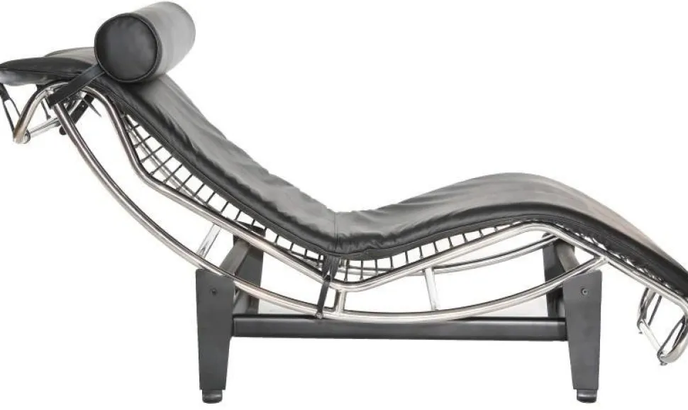 Leżanka inspirowana LC4 czarna skóra