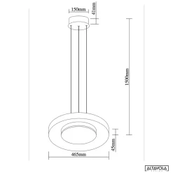 Ledowa lampa wisząca Futuro no.1