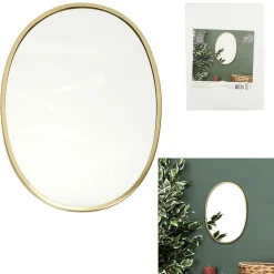 Lustro Arcilla złote owal