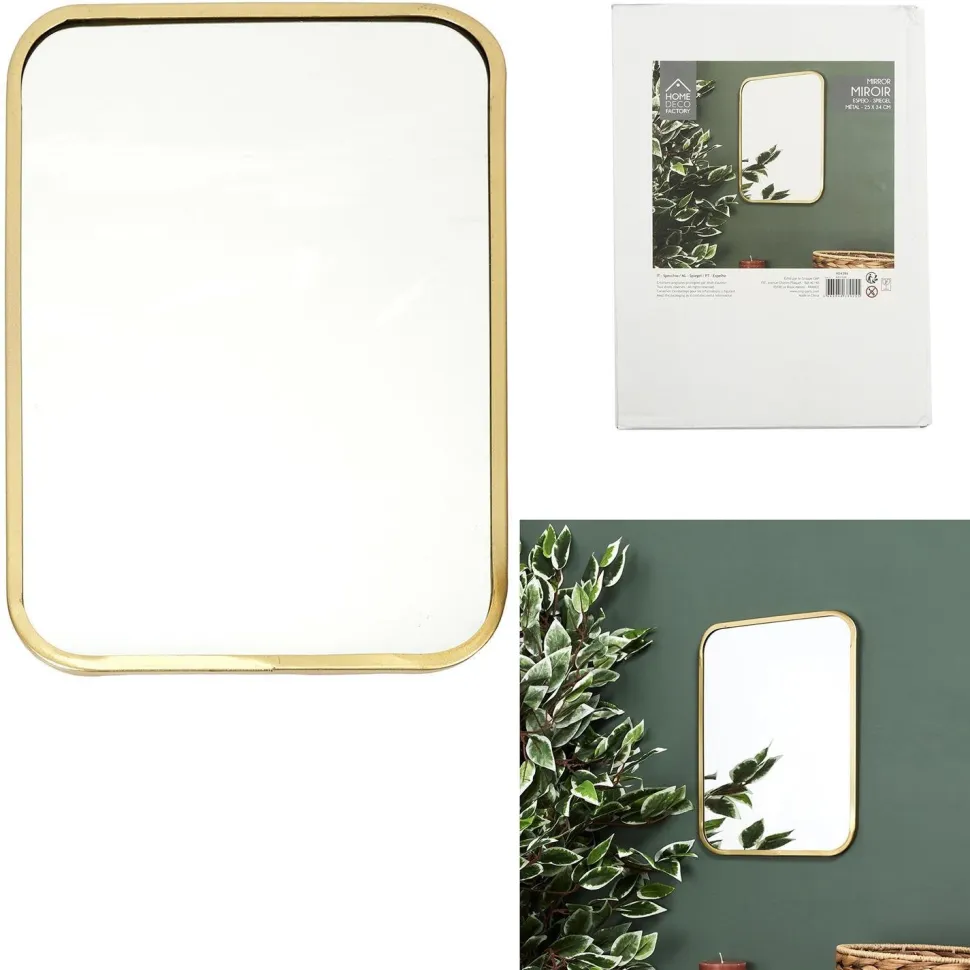 Lustro Arcilla złote prostokąt