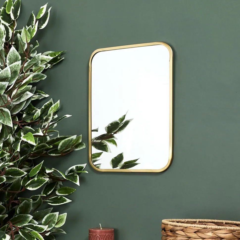 Lustro Arcilla złote prostokąt