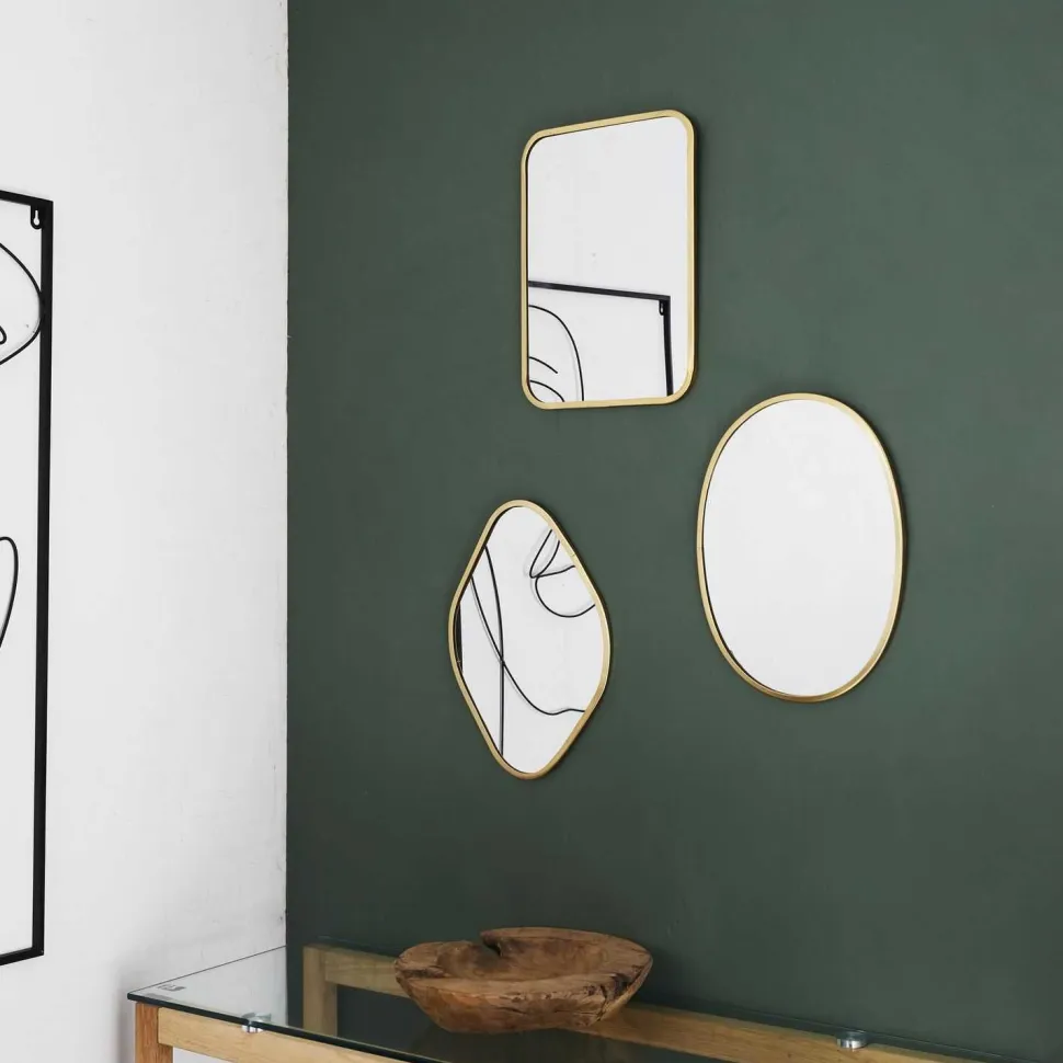 Lustro Arcilla złote prostokąt