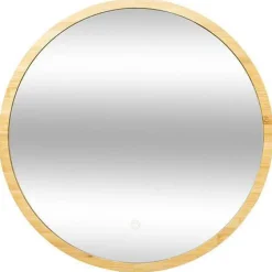 Lustro Bambusowe okrągłe LED 57cm