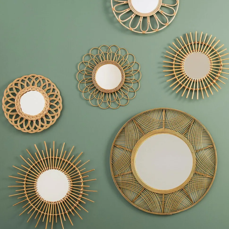 Lustro boho Flower cane 56cm