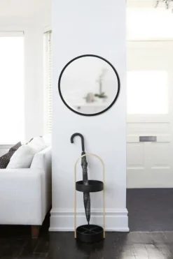 Lustro 61cm Hub czarne okrągłe