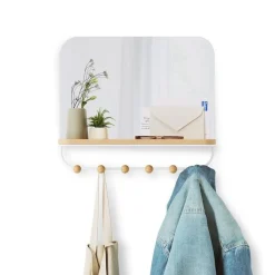 Lustro Estique białe z półką