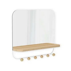 Lustro Estique białe z półką