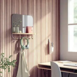 Lustro Estique białe z półką