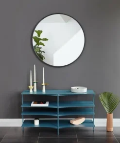 Lustro Hub 91cm czarne okrągłe