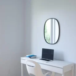 Lustro HUB owalne czarne 60x45 cm