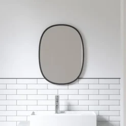 Lustro HUB owalne czarne 60x45 cm