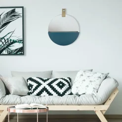 Lustro Intesi Rangement niebieskie z półką