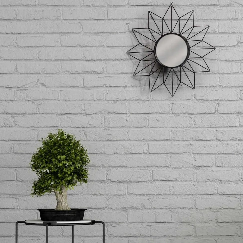 Lustro Intesi Volant czarne industrialne