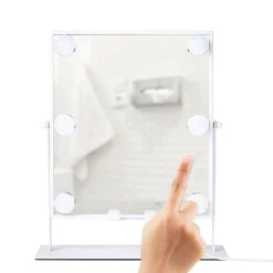 Lustro LED z głośnikiem i ładowarką