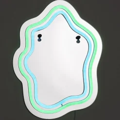 Lustro LED z neonowym oświetleniem