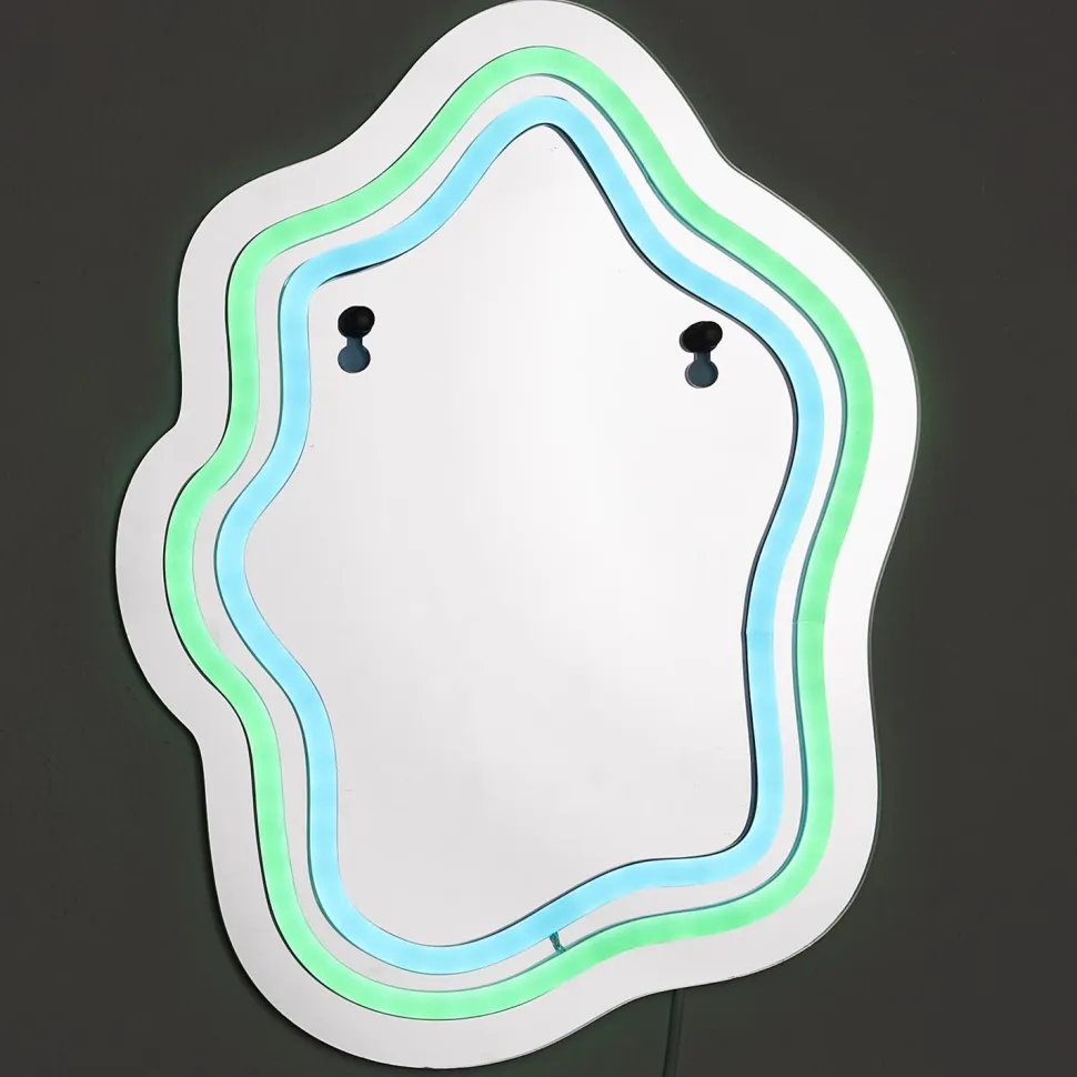 Lustro LED z neonowym oświetleniem