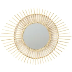 Lustro Milos rattanowe