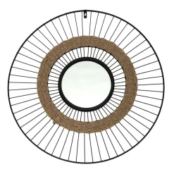 Lustro Miremba czarne/ naturalne okrągłe