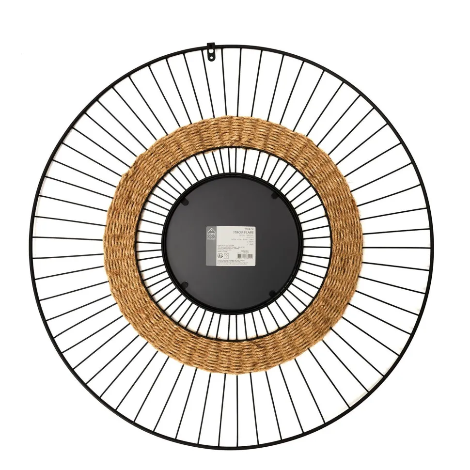 Lustro Miremba czarne/ naturalne okrągłe