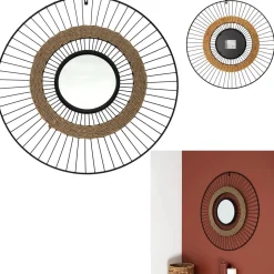 Lustro Miremba czarne/ naturalne okrągłe