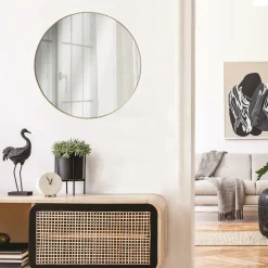 Lustro Navira złote 55cm okrągłe