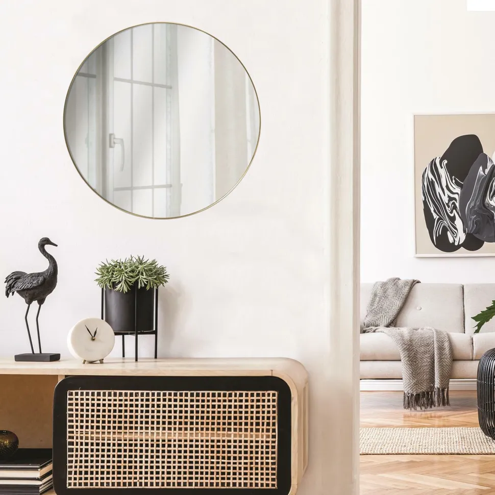 Lustro Navira złote 55cm okrągłe