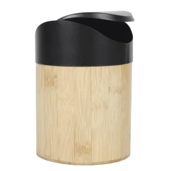 Mini kosz na śmieci bambus/ czarny