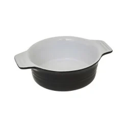 Naczynie gliniane okrągłe czarne