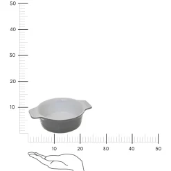 Naczynie gliniane okrągłe szare
