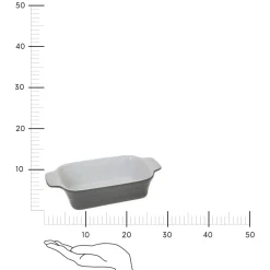 Naczynie gliniane prostokątne szare
