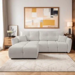 Narożnik Bode z funkcją spania lewy       szary Sicuro 65