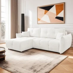 Narożnik Bode z funkcją spania lewy       biały Sicuro 60